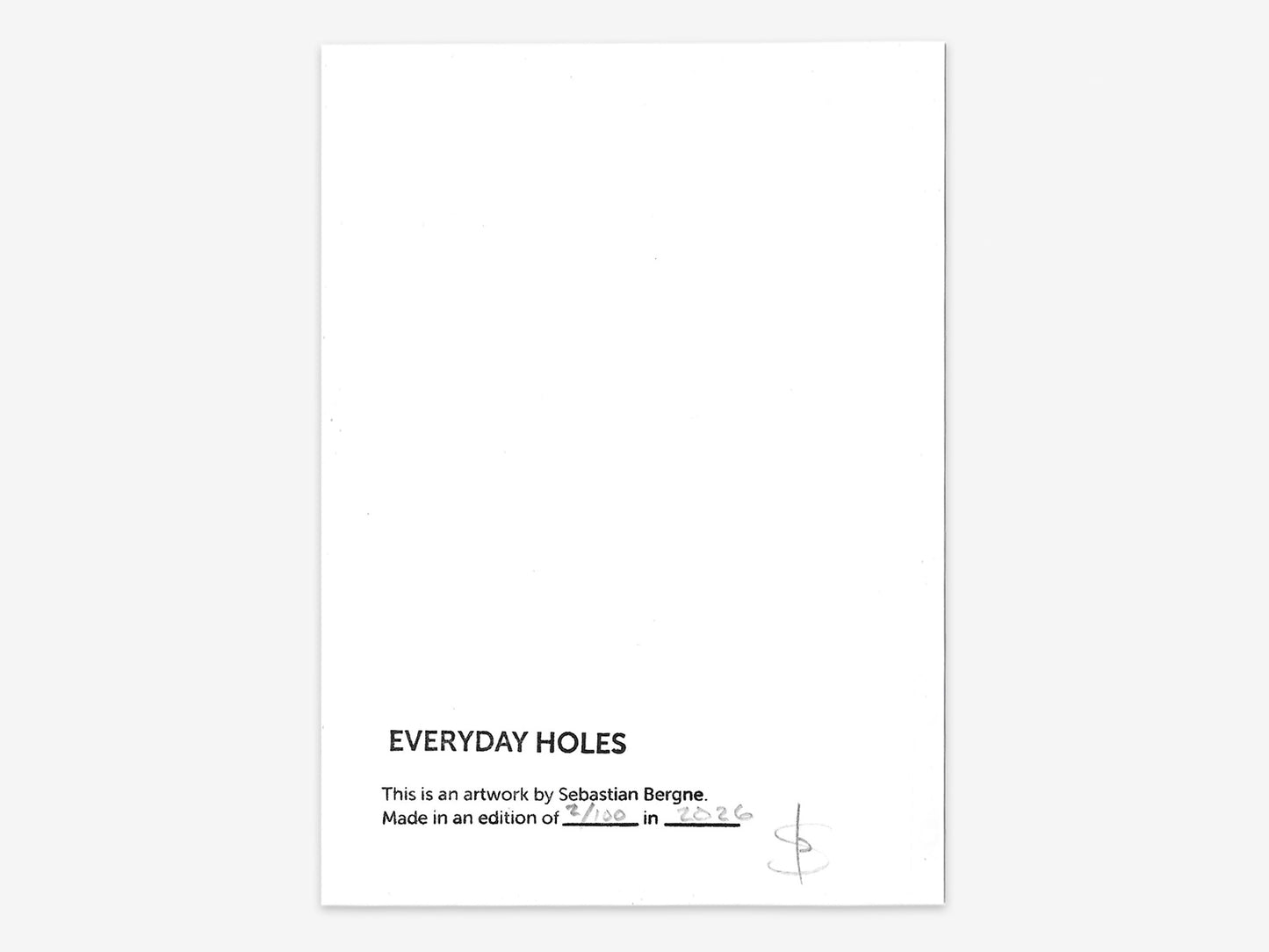 Everyday Holes